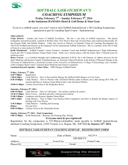coaching seminar - Softball Alberta