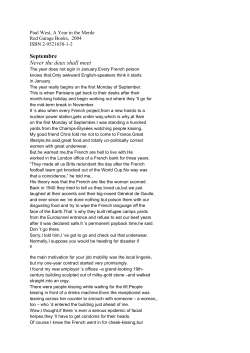 Paul West, A Year in the Merde