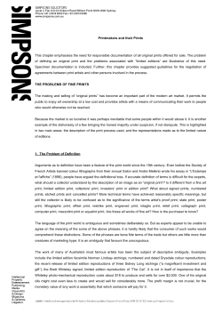 Printmakers and their Prints This chapter emphasises the need for