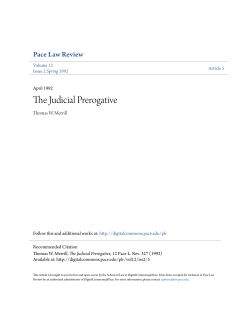 The Judicial Prerogative