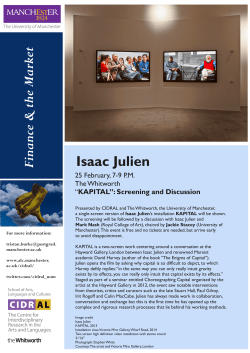 Isaac Julien - The University of Manchester