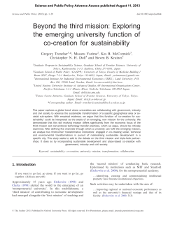 Beyond the third mission: Exploring the emerging university function