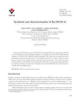 Synthesis and characterization of Ba/MCM-41