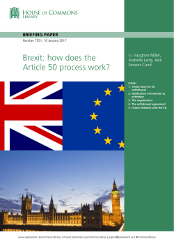 Brexit: how does the Article 50 process work?