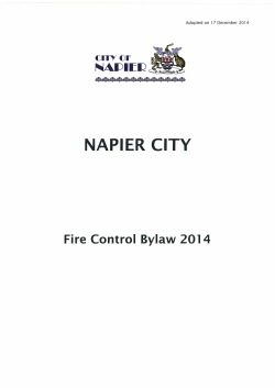 Fire Control Bylaw 2014