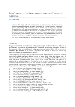 the complexity of interpretation of the testator`s intention