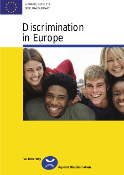 Discrimination in Europe - European Commission