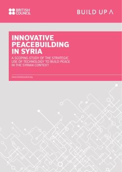 innovative peacebuilding in syria - Creative Economy | British Council