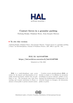 Contact forces in a granular packing