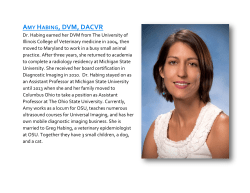amy habing, dvm, dacvr - Miami Valley Veterinary Medical Association