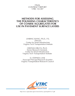 METHODS FOR ASSESSING THE POLISHING