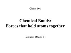 Chemical Bonds - Chemistry Courses
