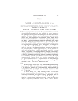 FARMER v. BRENNAN, WARDEN, et al. certiorari to the united