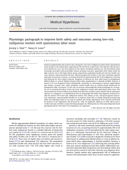 Physiologic partograph to improve birth safety