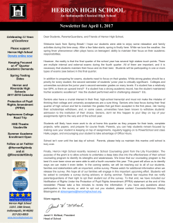 4.1.2017 HHS - Herron High School