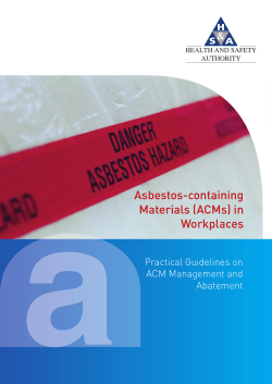 Asbestos-containing Materials (ACMs) in