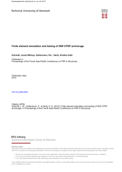 Finite element simulation and testing of ISW CFRP