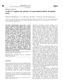 Cyclin G1 regulates the outcome of taxane-induced mitotic