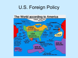 US Foreign Policy US Foreign Policy
