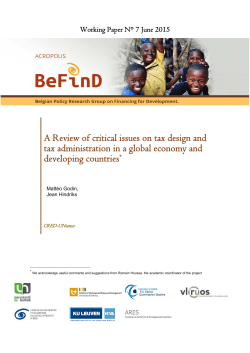 A Review of critical issues on tax design and tax