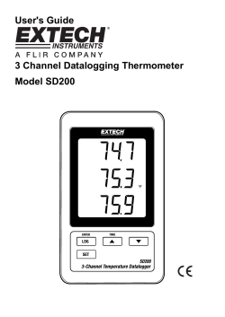 User`s Guide 3 Channel Datalogging Thermometer Model SD200