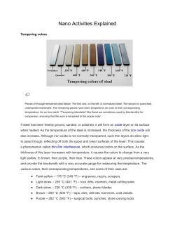 Nano Activities Explained - Cornell Center for Materials Research