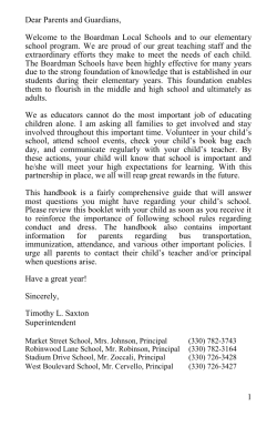 Elementary Handbook - Boardman Local Schools