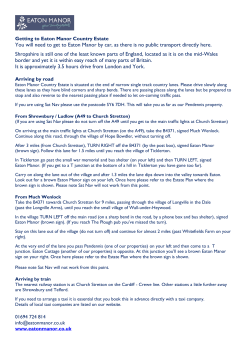 directly - Eaton Manor