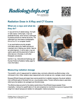 Radiation Dose in X-Ray and CT Exams