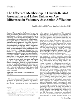 The Effects of Membership in Church-Related