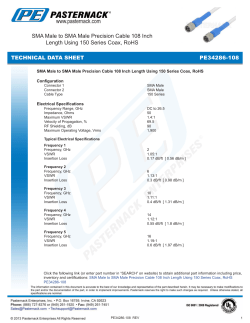 SMA Male to SMA Male Precision Cable 108 Inch