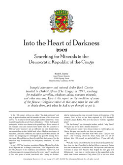 Searching for Minerals in the Democratic Republic of the Congo