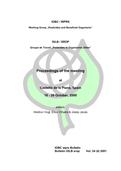 IOBC/wprs Bulletin Vol. 24 (4) 2001