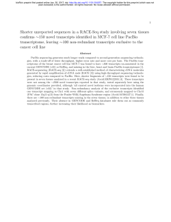 Shorter unreported sequences in a RACE-Seq study