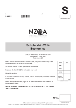 Scholarship Economics (93402) 2014
