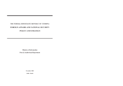 Foreign Affairs and National Security Policy and Strategy