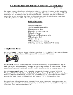 A Guide to Build and Set-up a Velodrome Car for - South