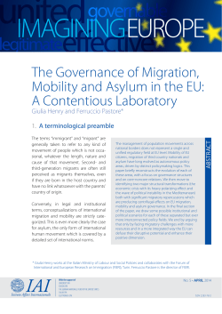 The Governance of Migration, Mobility and Asylum in the EU: A