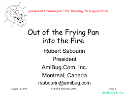 Frying pan into the fire - Robert Sabourin
