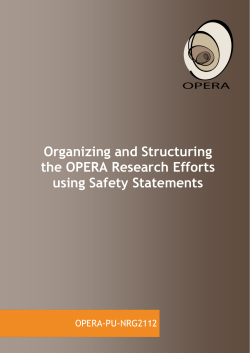 Projectplan &ldquo;OnderzoeksProgramma Berging van