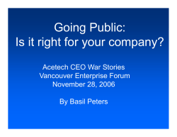 Going Public - Is it right for your company 20061128.ppt