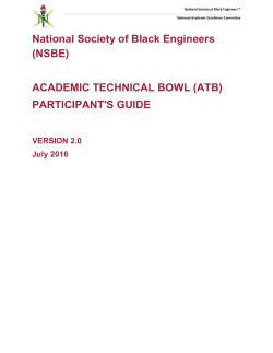 (NSBE) ACADEMIC TECHNICAL BOWL (ATB)