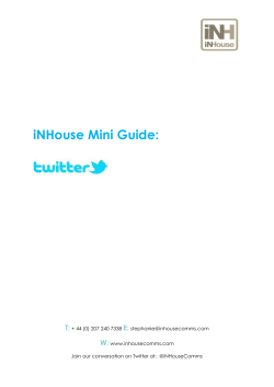 iNHouse Mini Guide - iNHouse Communications
