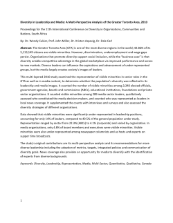 Diversity in Leadership and the Media: A Multi