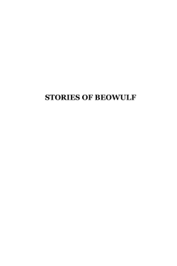 STORIES OF BEOWULF - Yesterday`s Classics