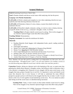 Scripted Minilesson - The School District of Palm Beach County