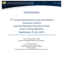 9th Annual Homeland Defense and Security Education Summit