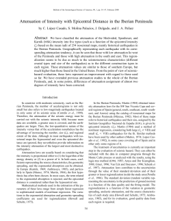 Attenuation of Intensity with Epicentral Distance in the Iberian