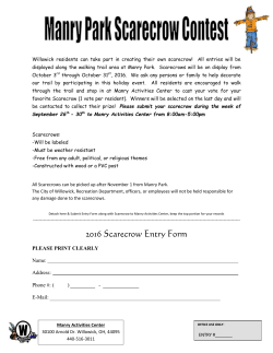 2016 Scarecrow E 2016 Scarecrow Entry Form y Form
