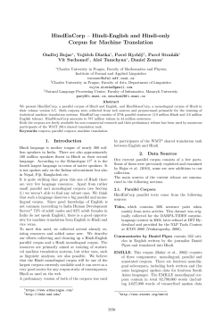 Hindi-English and Hindi-only Corpus for Machine Translation